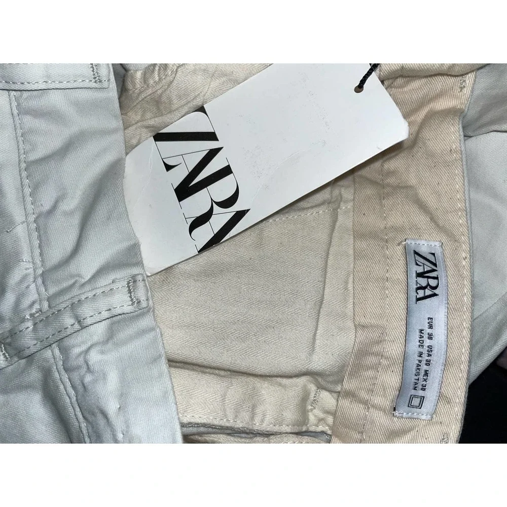 NWT   ZARA Khaki Cream The Premium Chino Pants- Men's        Size: 30 - Picture 3 of 3